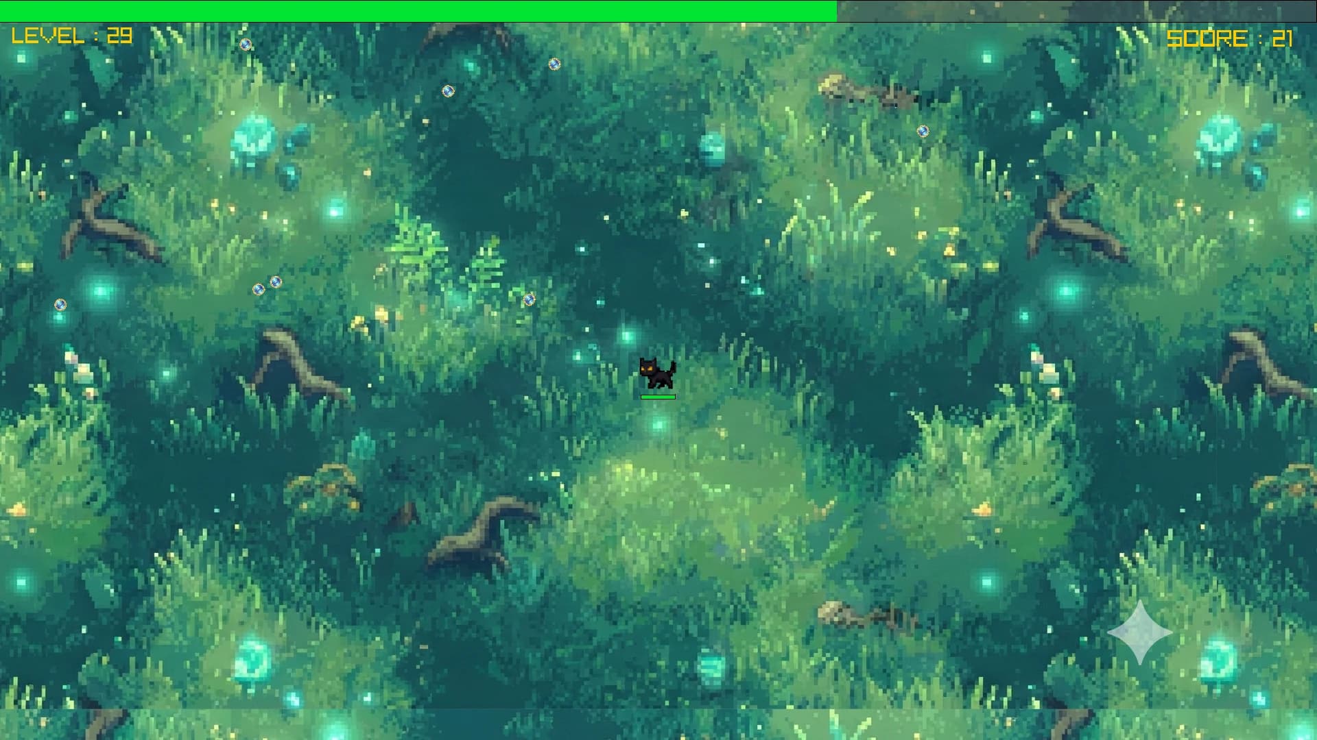 Level 29, XP gems everywhere