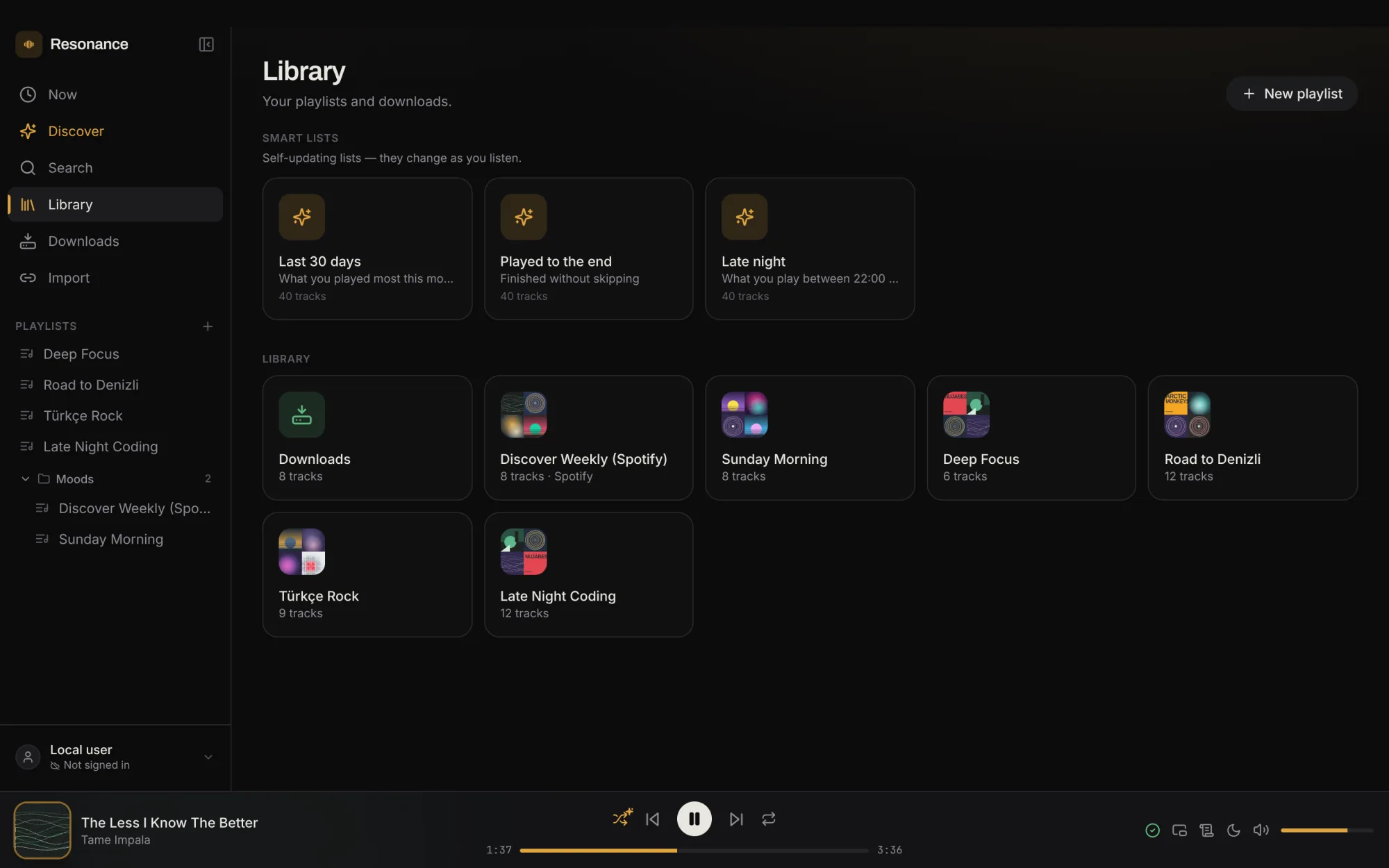 Smart lists and the library